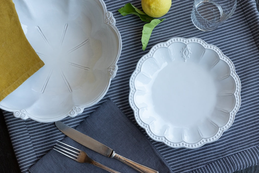 Barocco - Vintage Style Ceramic Serving Bowl