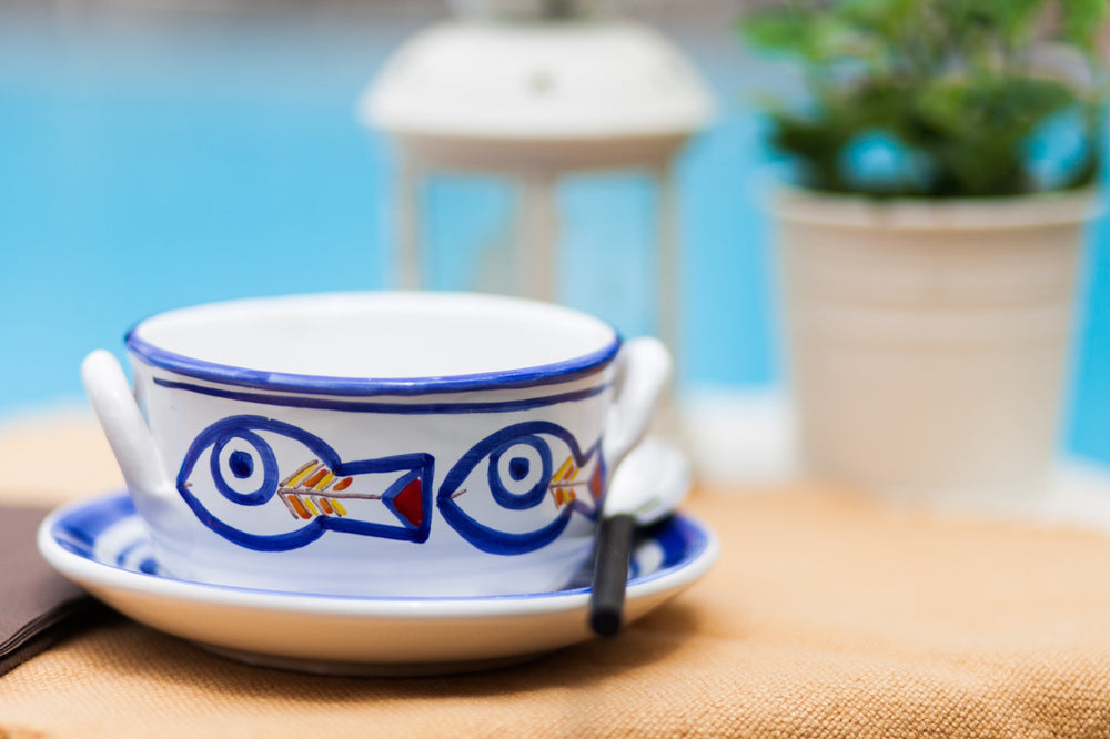 Handmade Ceramic Bowl,Handled Ceramic Bowl, Double handled bowl, double handled soup bowl,