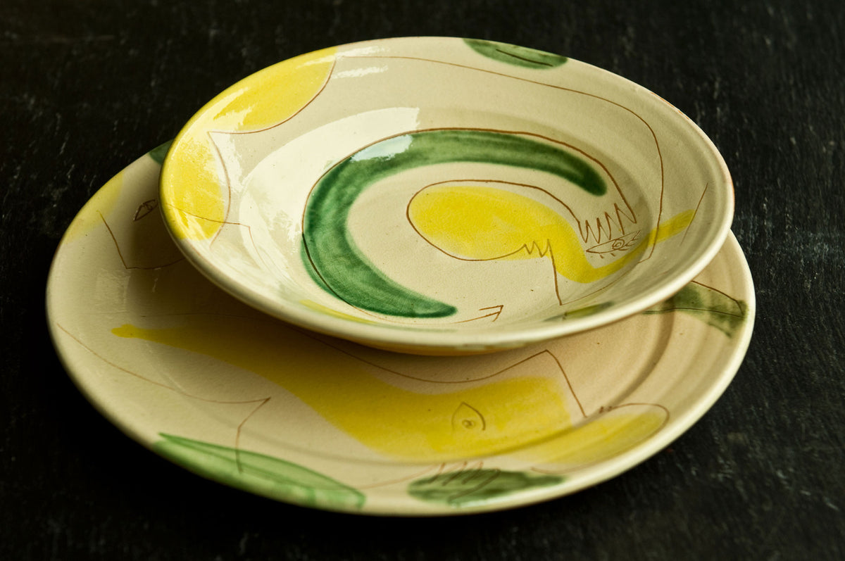 Graffiti - Engraved Ceramic Dinner Set