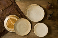 Hand-Painted Embossed Ceramic Dinner Plates