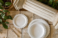 Fancy White Ceramic Dinner Set Made in Italy