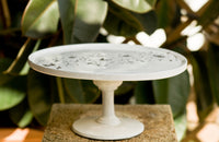 White Ceramic Cake Stand Made in Italy, Unique cake stand, handmade cake stand, designer cake stand,