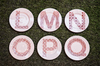 Alphabet Porcelain Plates