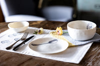 Luna - Porcelain Breakfast set - handmade in Italy