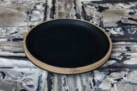 Loto - Black Porcelain & Bamboo Dinner Set