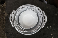 Handmade White Ceramic Bowls made in Italy