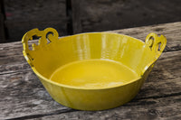 Golden Yellow Ornate Handle Bowl