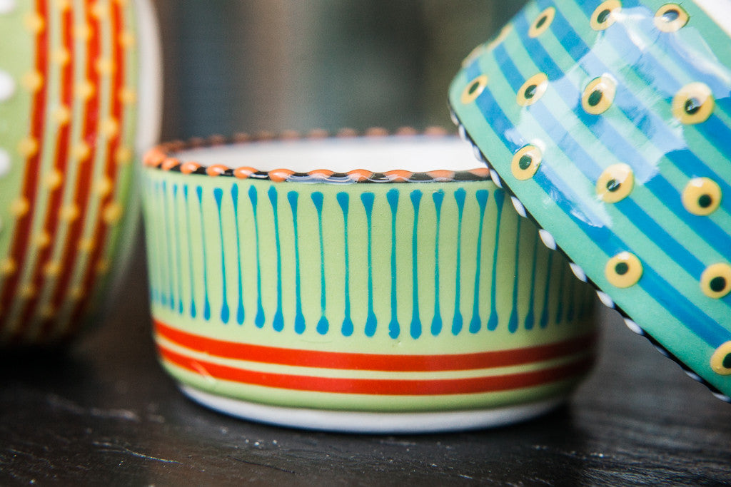Hand-Painted Ceramic Side Bowl