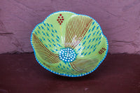 Hand-Painted Flower-Shaped Ceramic Bowl