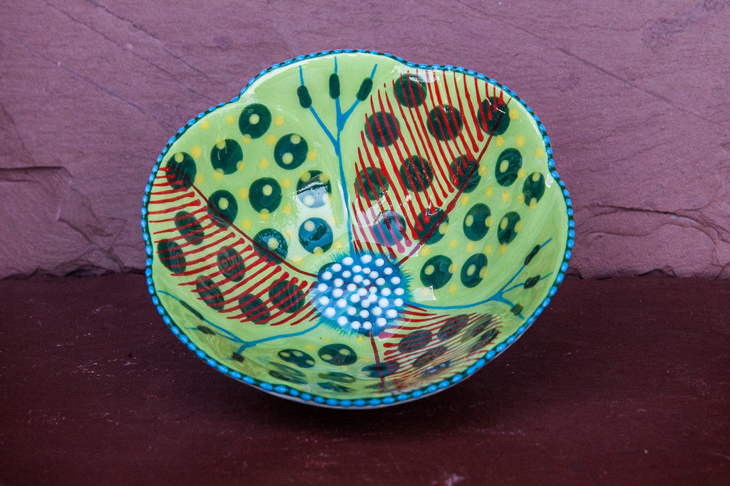 Semi - Hand-Painted Flower-Shaped Mini Bowls