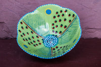 Hand-Painted Flower-Shaped Ceramic Bowl