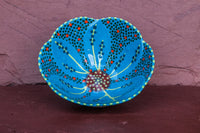 Hand-Painted Flower-Shaped Ceramic Bowl