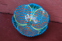 Hand-Painted Flower-Shaped Ceramic Bowl