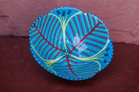 Hand-Painted Flower-Shaped Ceramic Bowl