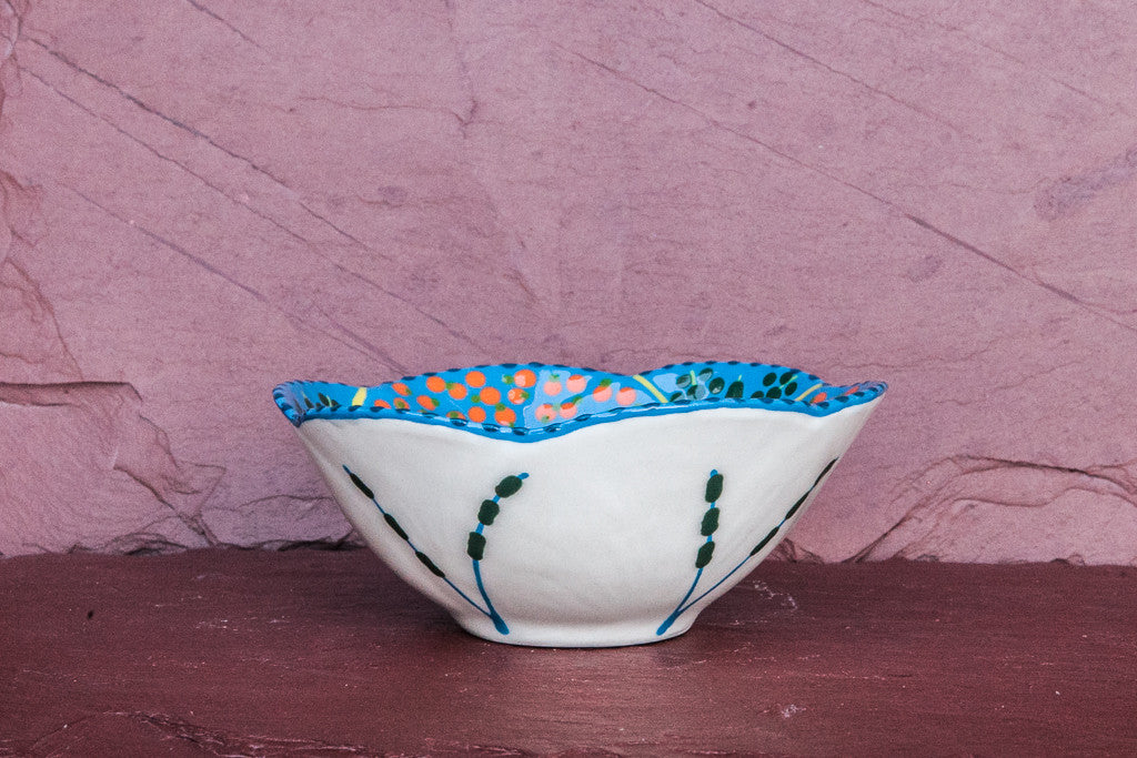 Semi - Hand-Painted Flower-Shaped Mini Bowls