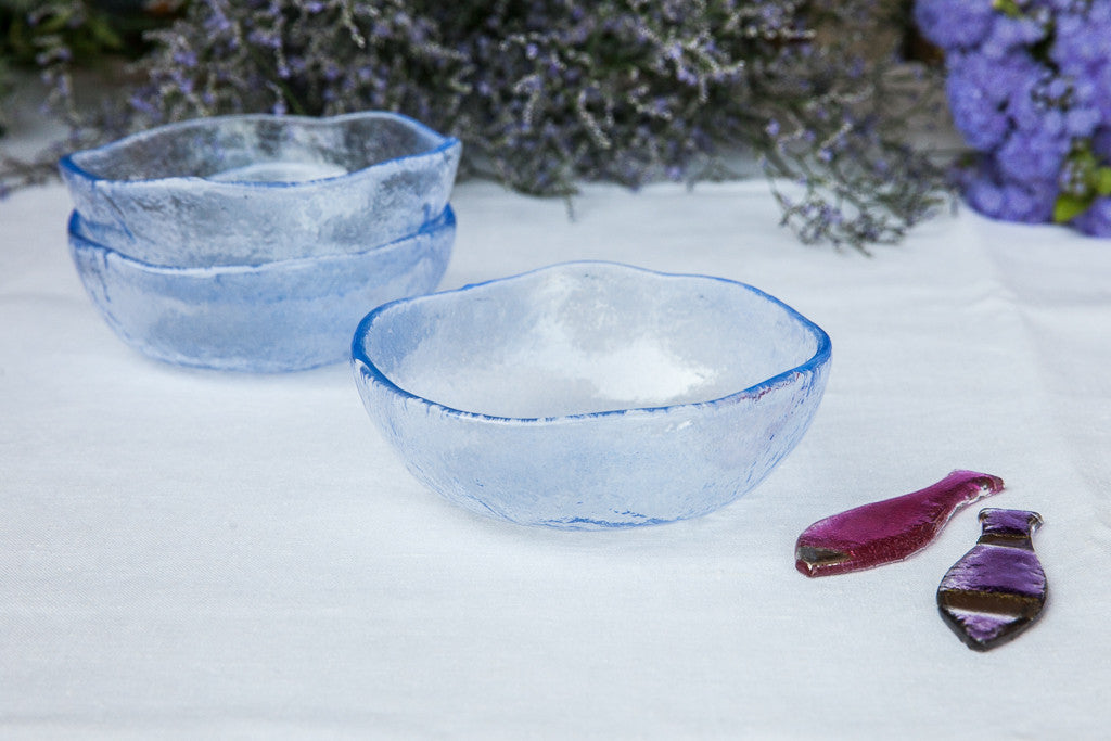 Aqua - Handmade Pastel Glass Side Bowl
