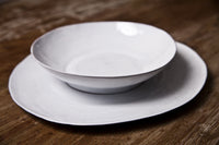 Milky White Ceramic Dinner Set Handmade in Italy