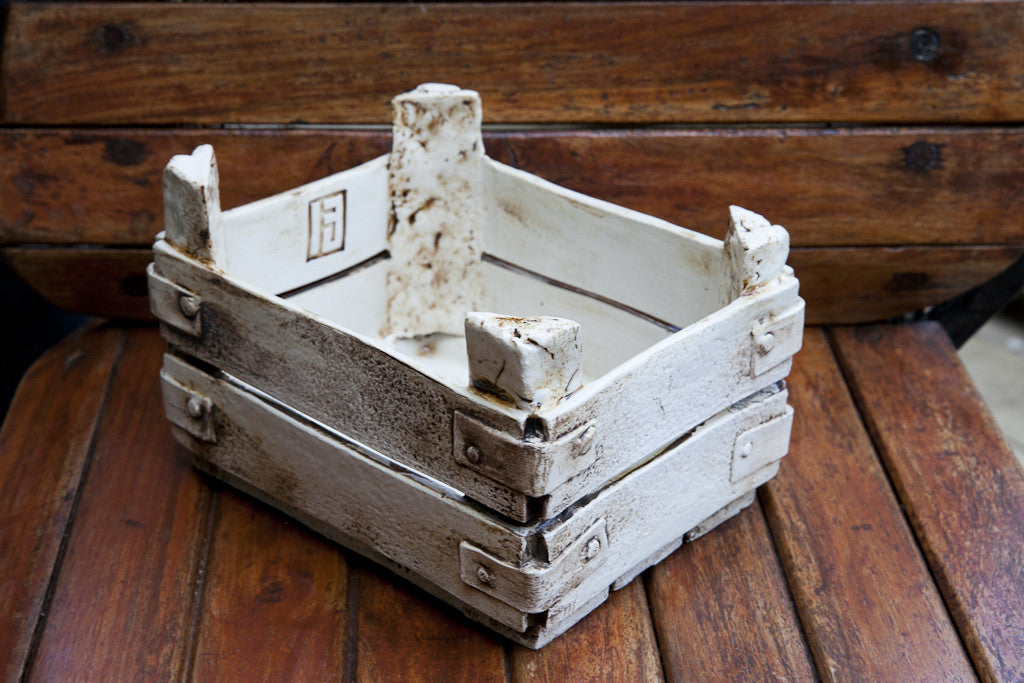 Handmade White Porcelain Bread Basket