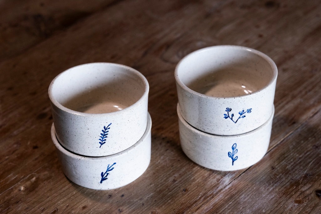 Blue Signature — Handmade Stoneware Baking Cups