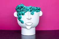 Riccioli - Unique handmade ceramic head vase