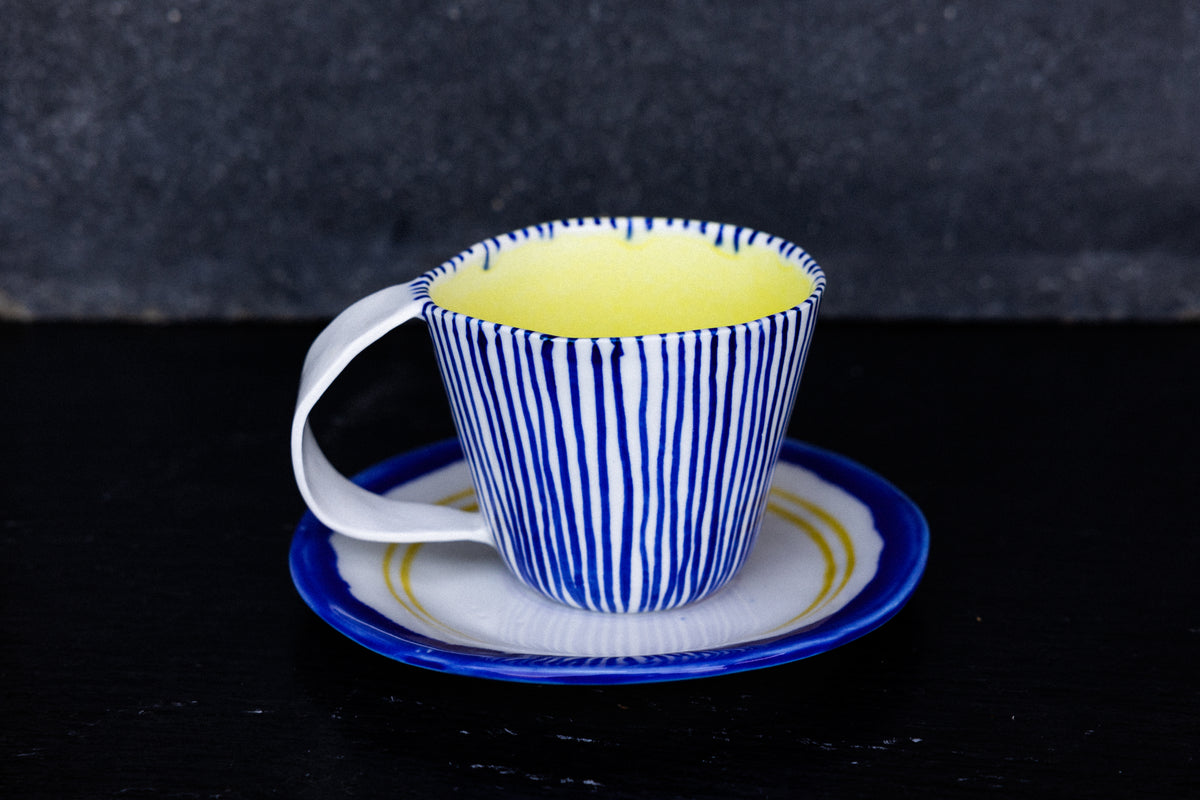 Millerighe - Tazza e piatto da tè unici