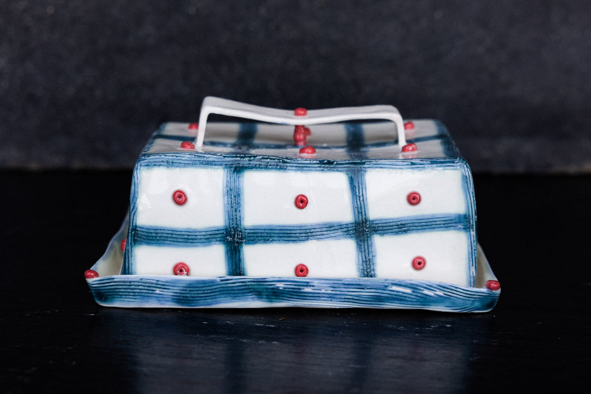 Agata - handmade porcelain butter dish limited edition