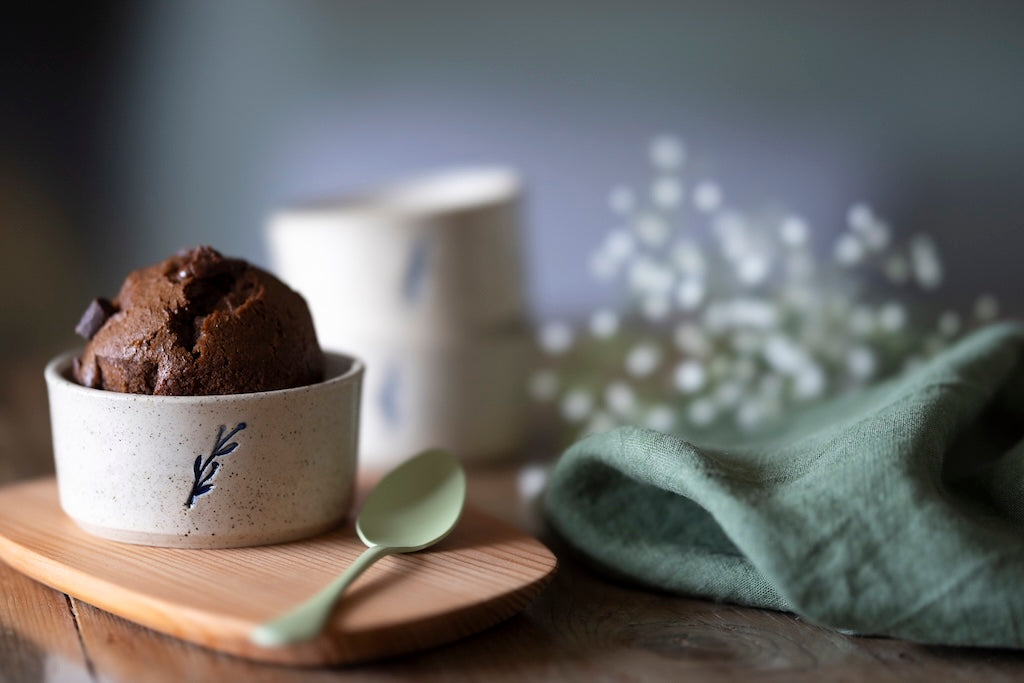 Blue Signature — Handmade Stoneware Baking Cups