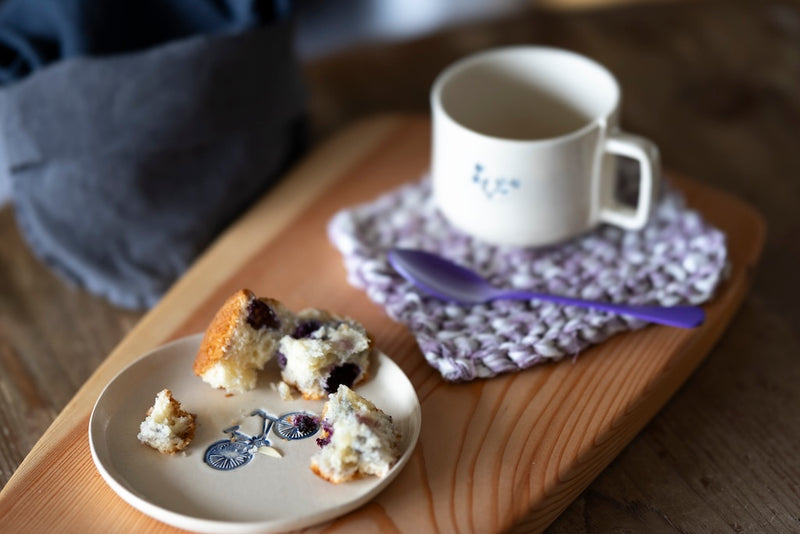 Blue Signature — Handmade Stoneware Cup & Saucer Set
