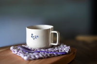 Blue Signature — Set tazza e piattino in gres