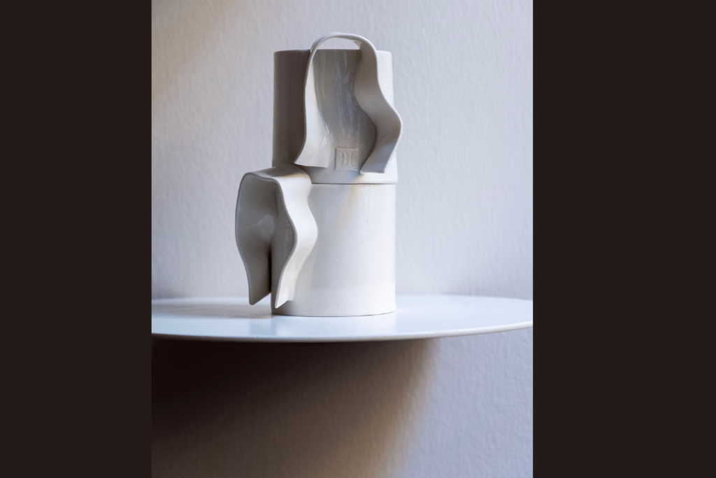 Ribbon  - Handmade Limoges Porcelain Cups