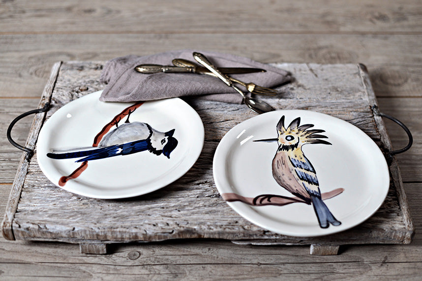 Birds - Handmade Ceramic Mug and Plate