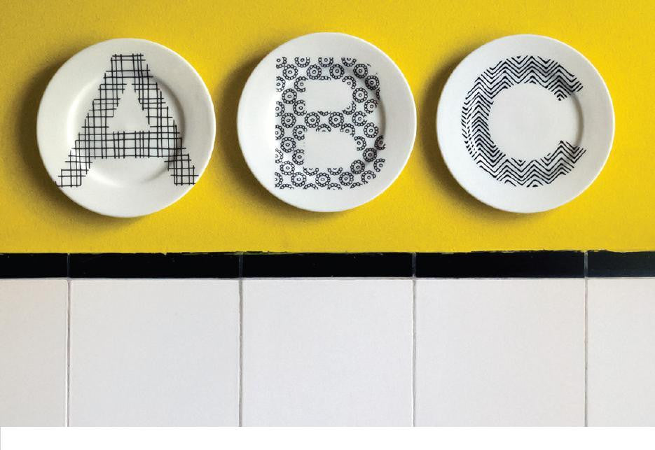 Alphabet Porcelain Plates