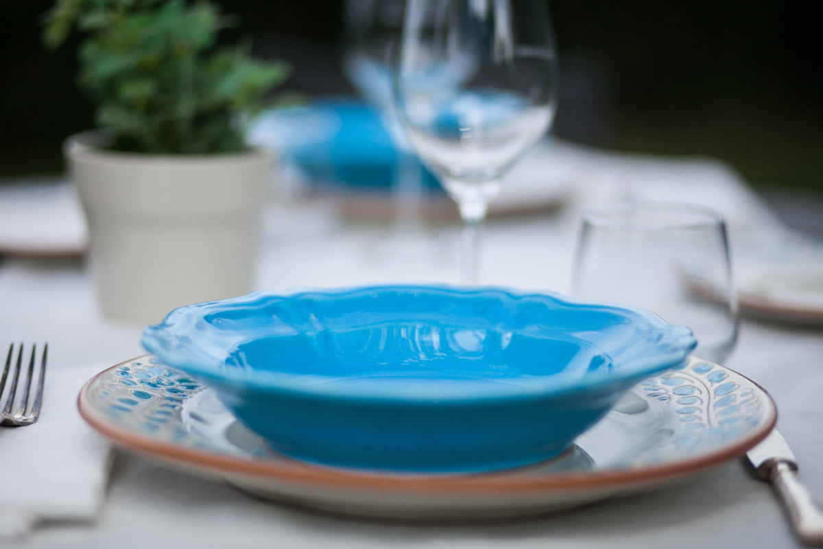 Azzurro - Servizio da tavola in ceramica fatto a mano
