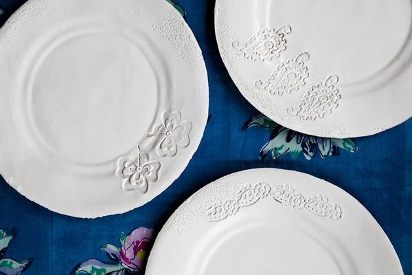 Foglia Leaf Handmade Porcelain Dinner Sets by Atelier 13
