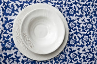 Elegant Handmade White Porcelain Soup & Pasta Bowls