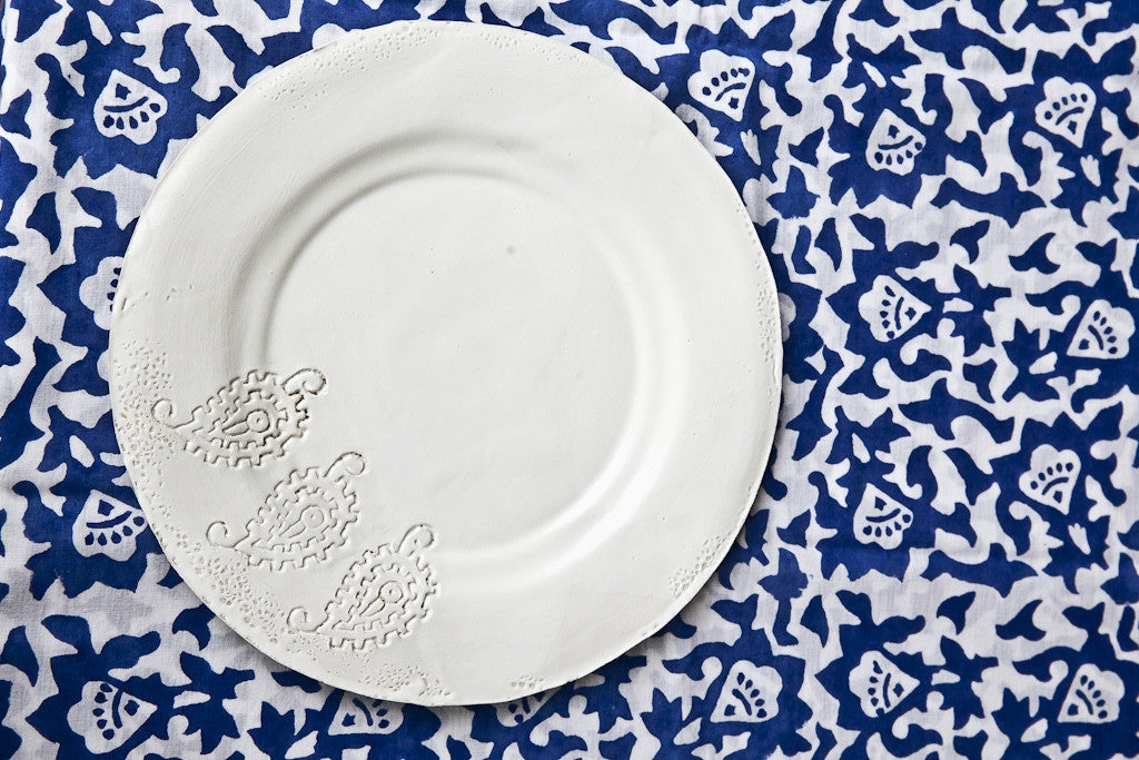 Elegant Handmade White Porcelain Dish