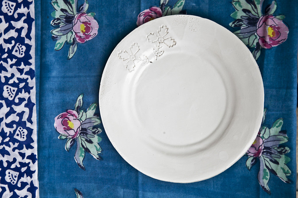 Elegant Handmade White Porcelain Dish