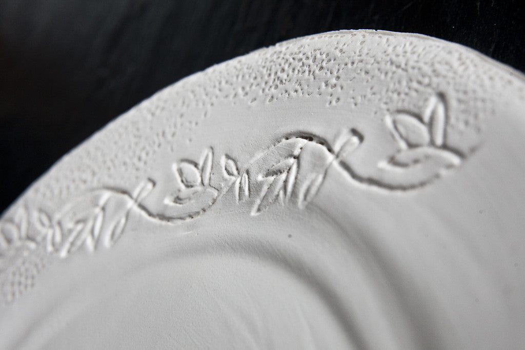 Elegant Handmade White Porcelain Dish