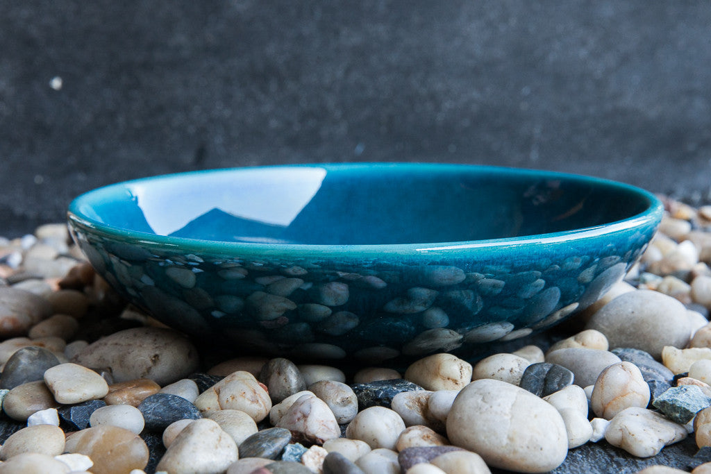 Arabesque turquoise soup and pasta bowl 