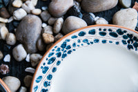 Handmade Ceramic Dish with Decorated Edges