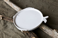 Playful Medium Large Ceramic Side Plate, Ceramic Side plate, Handmade ceramic side plate, Side plate, Red color side plate, White color side plate, White side plate,