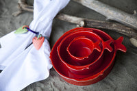 Handmade tableware, Unique tableware, Ceramic tableware,  Italian tableware, Italian style tableware, Red color tableware