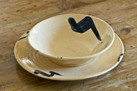 Artistic Ceramic Dinner Plate and Soup & Pasta Bowl
