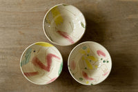 Face colorful modern art serving bowls