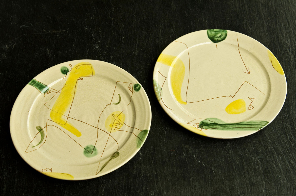 Engraved Ceramic Dishes by Hans Fischer