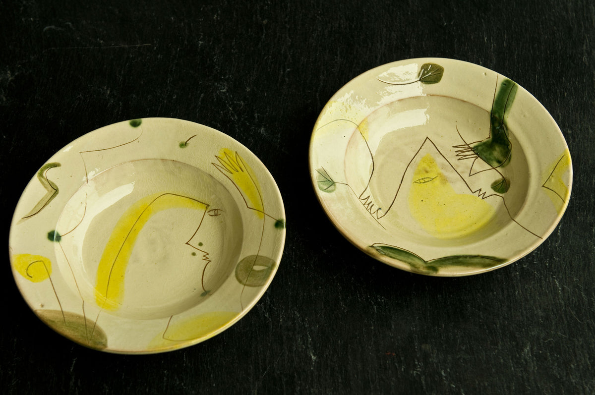 Engraved Ceramic Soup & Pasta Bowl