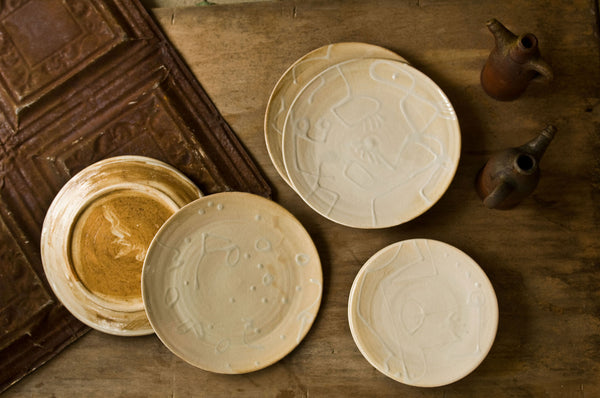 Latte - Embossed Ceramic Side Plate