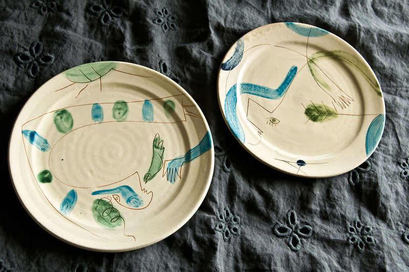 Turchese - Servizio da tavola in ceramica incisa