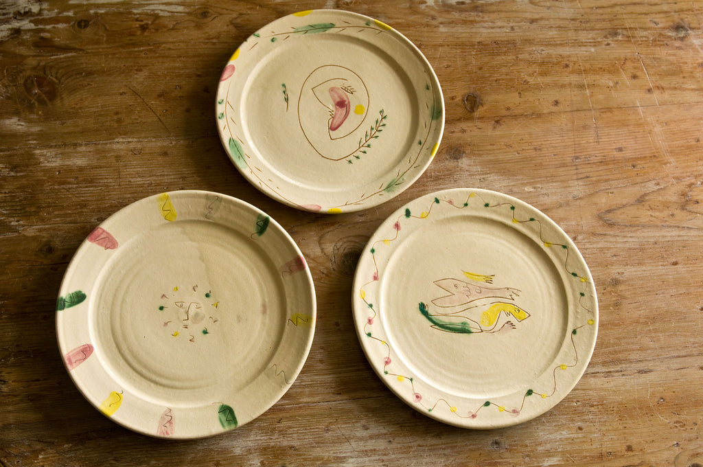 Engraved Ceramic Dinner Plate