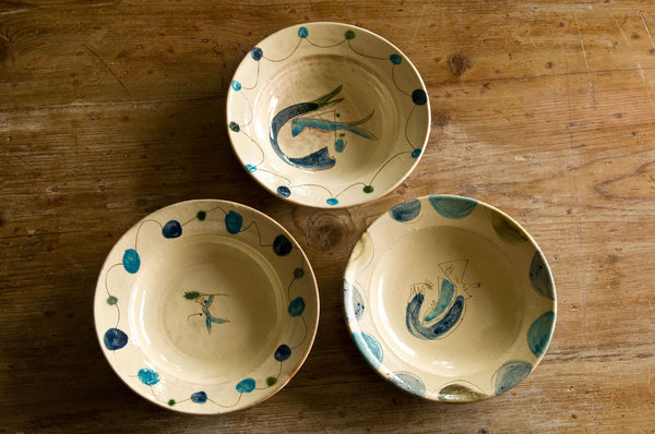 Venere e Marte - Engraved Ceramic Soup & Pasta Bowl